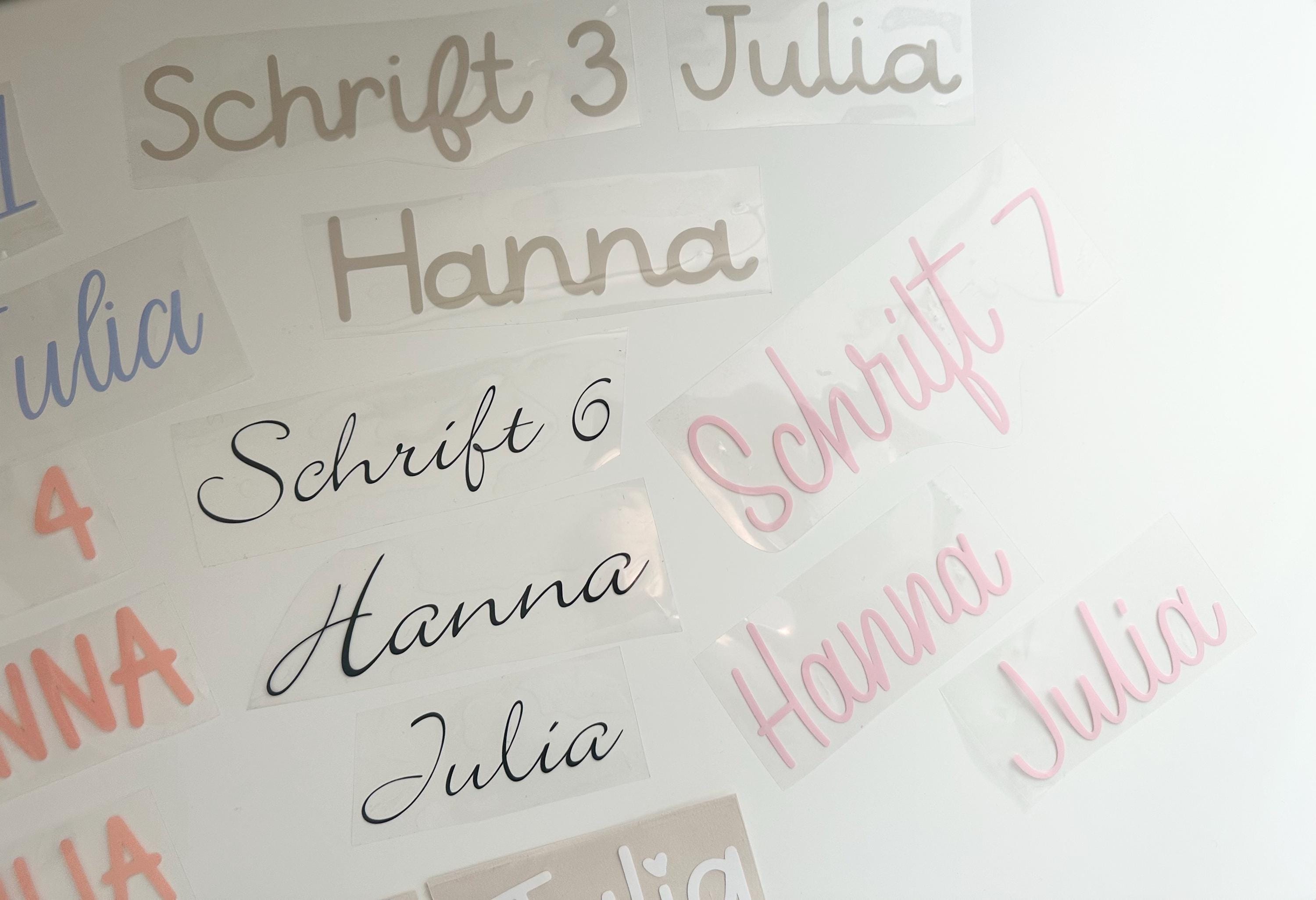 Personalisierte Bügelbilder | Name oder Wunschtext zum aufbügeln | Plotter | Schriftzug
