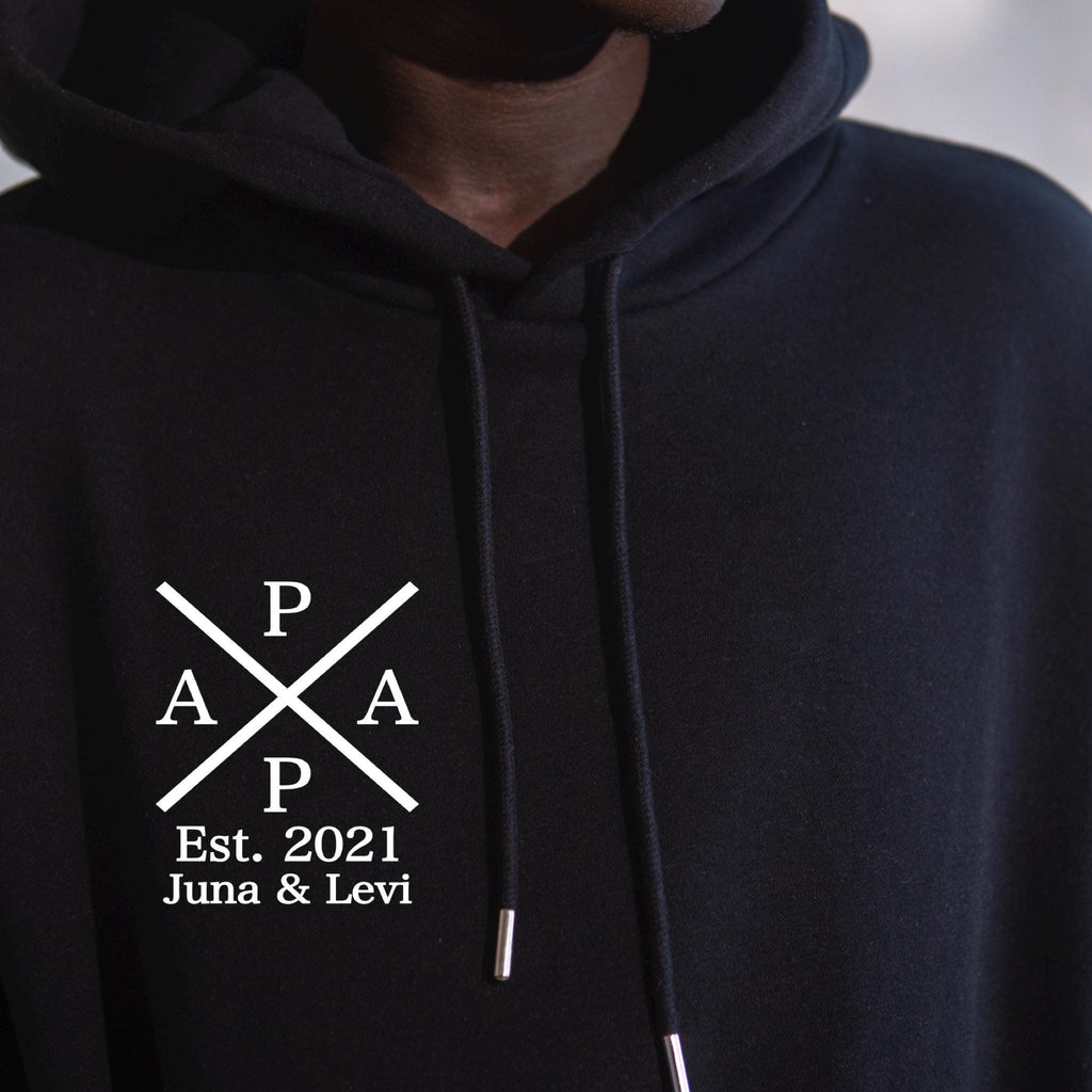 Bügelbild | Papa | Mama | Initialen | Geschenk DIY Shirt / Hoodie | Geschenk Vatertag Muttertag | Bügelbild Vater