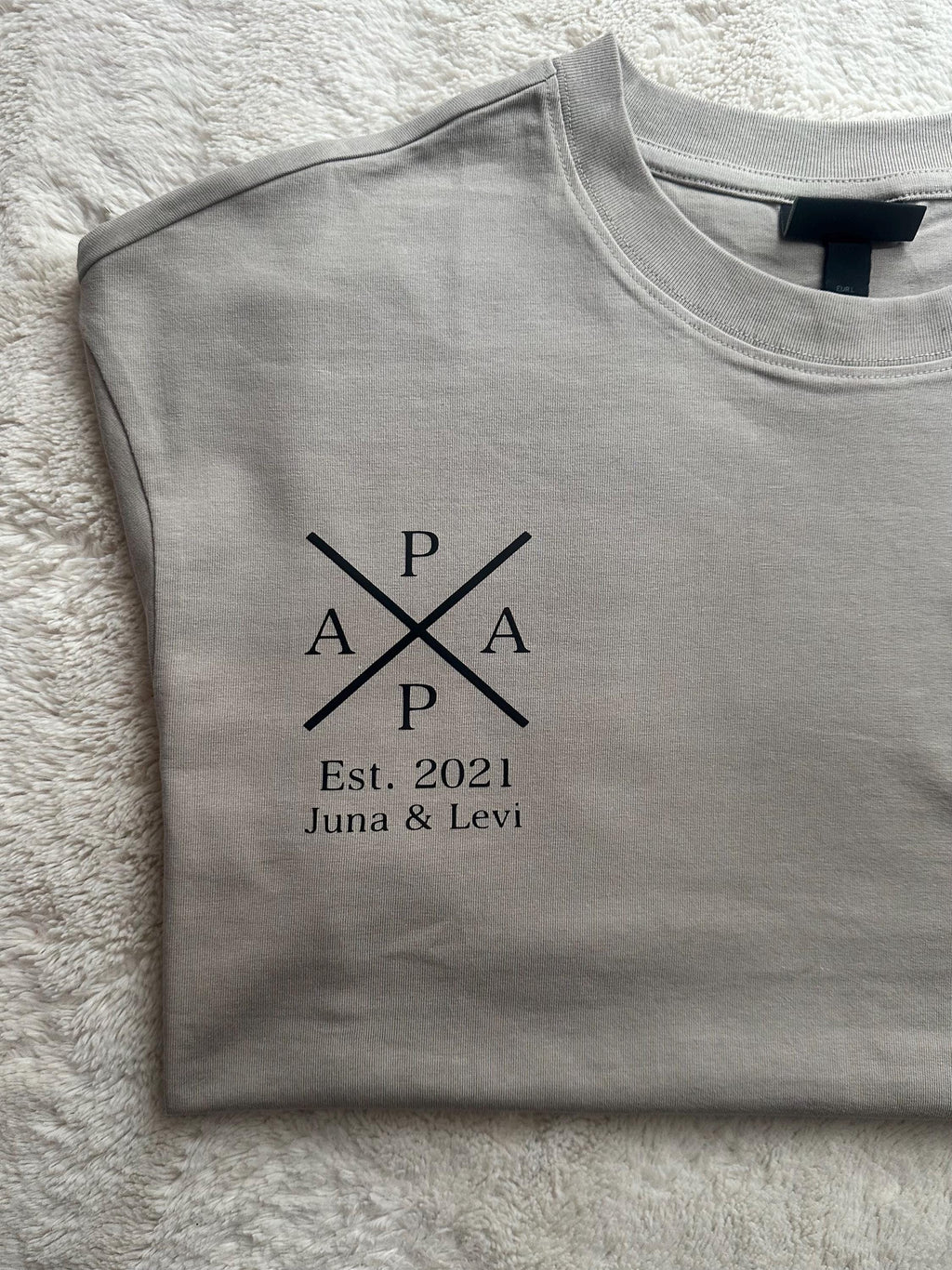 Bügelbild | Papa | Mama | Initialen | Geschenk DIY Shirt / Hoodie | Geschenk Vatertag Muttertag | Bügelbild Vater