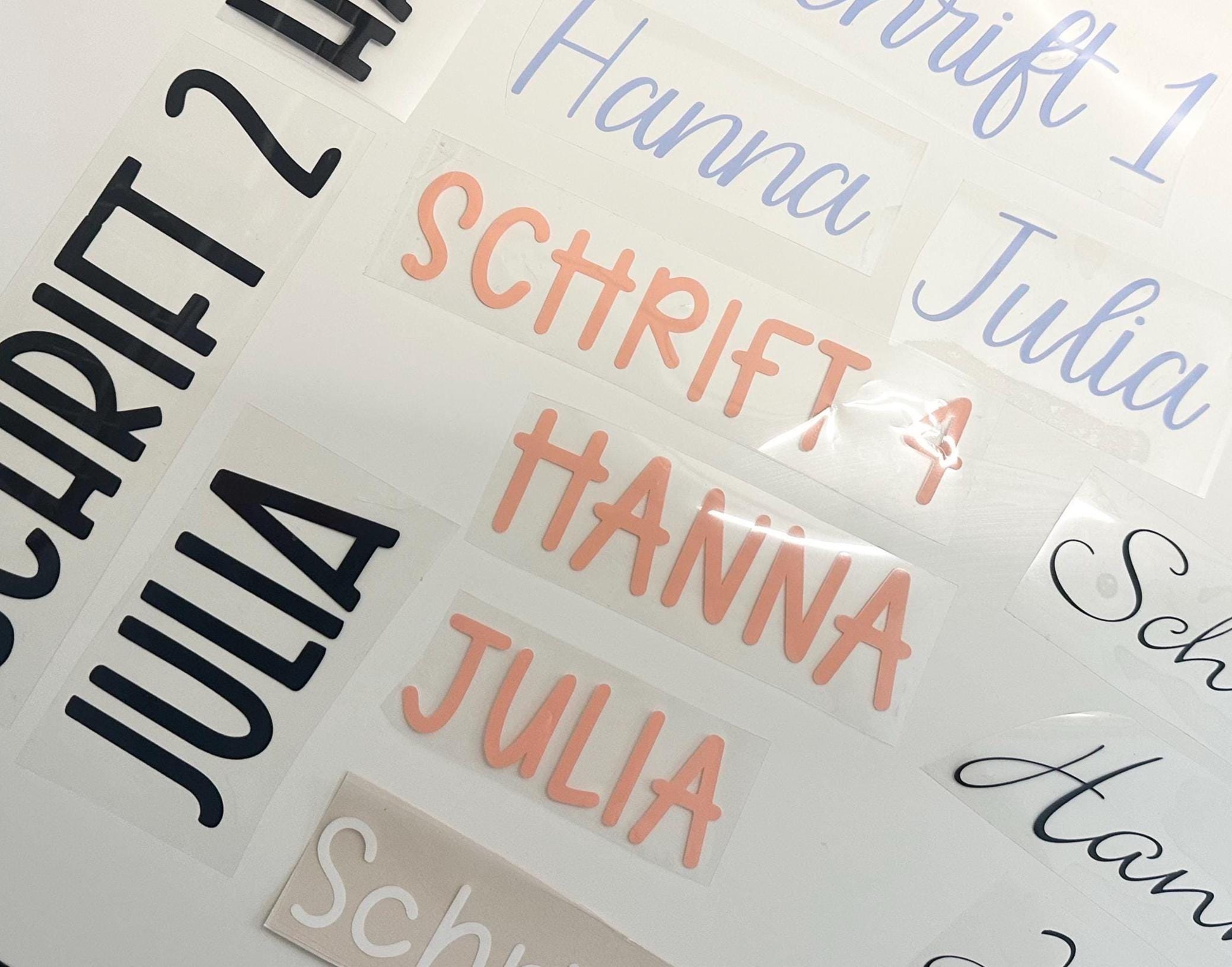 Personalisierte Bügelbilder | Name oder Wunschtext zum aufbügeln | Plotter | Schriftzug