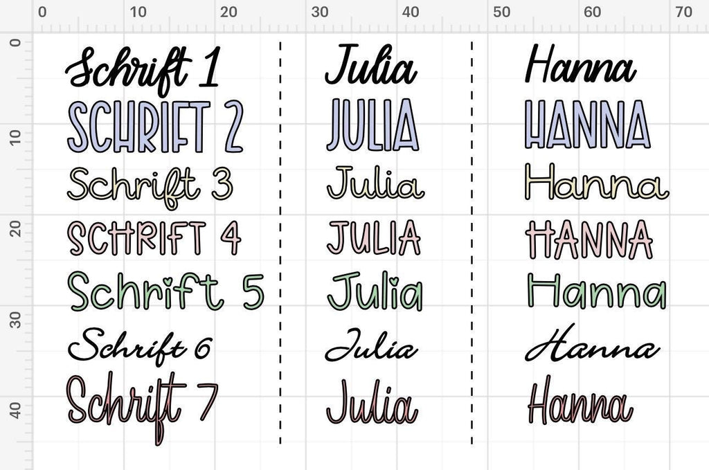Personalisierte Bügelbilder | Name oder Wunschtext zum aufbügeln | Plotter | Schriftzug
