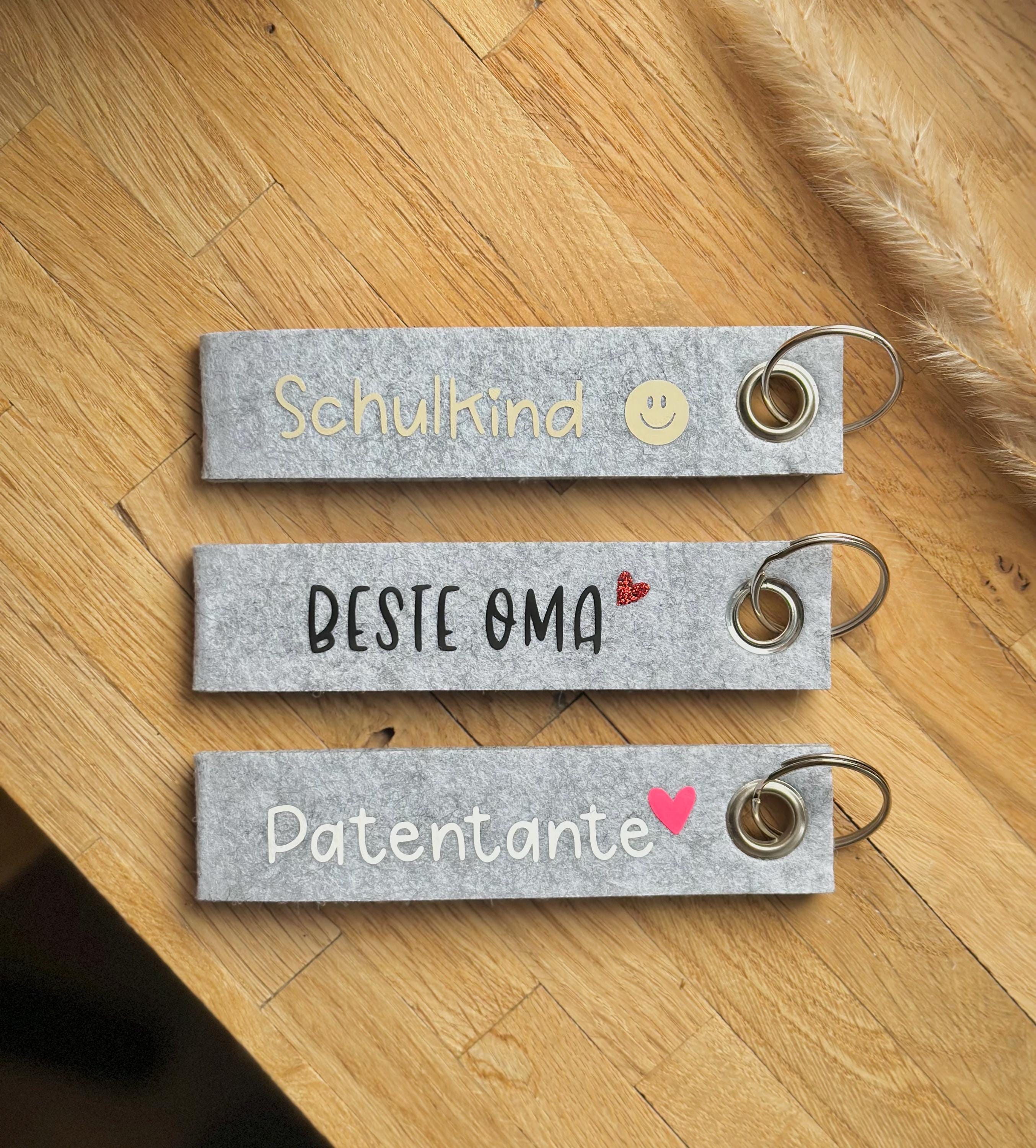 Schlüsselanhänger Filz | personalisiert | Keychain | Geschenk Hebamme | Geschenk Erzieherin | Geschenkidee