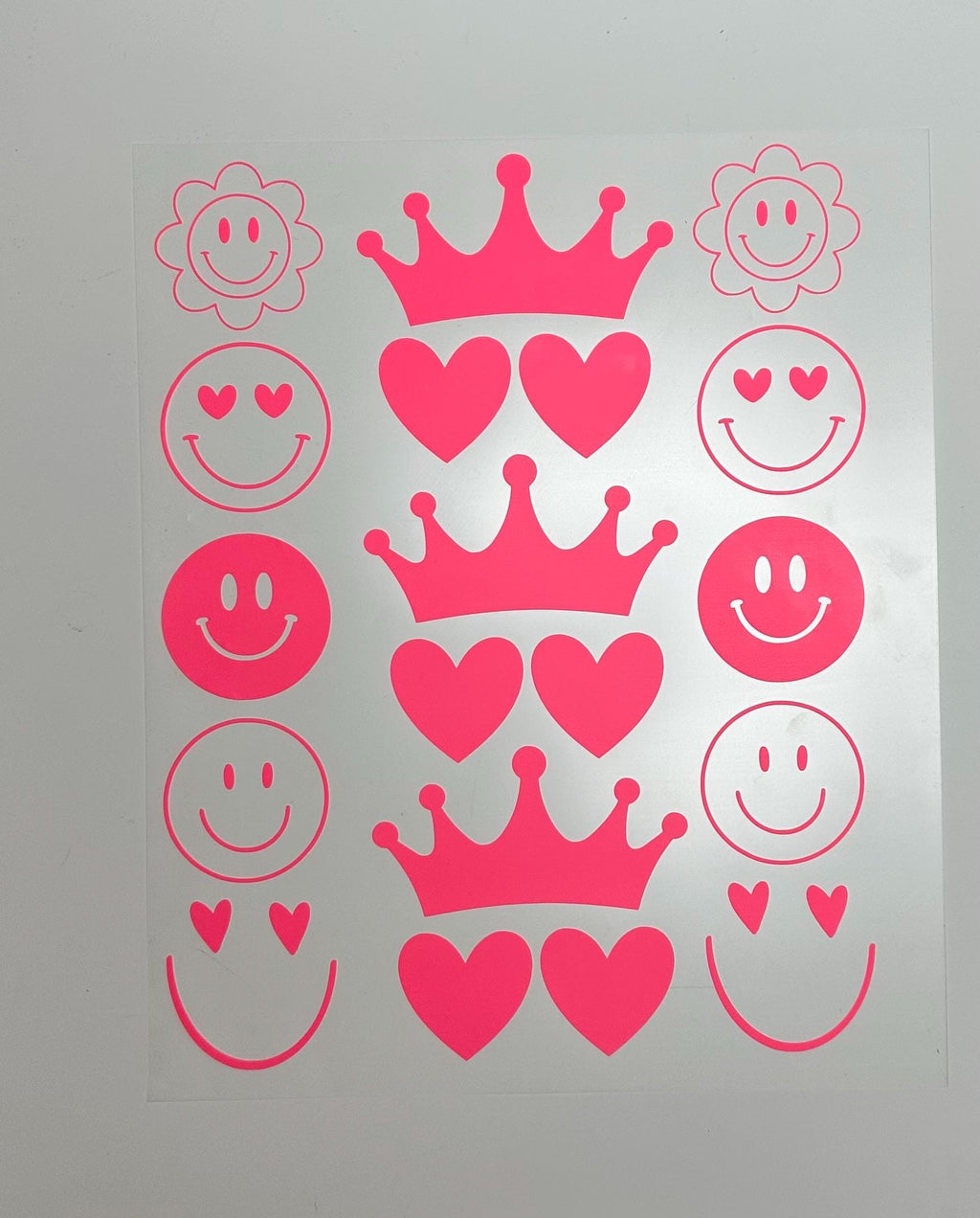 Bügelbilder SMILEY | Kronen | Herzen | Neonfarben | Namen zum aufbügeln | Bügelbilder Set | Bügelbild Smiley