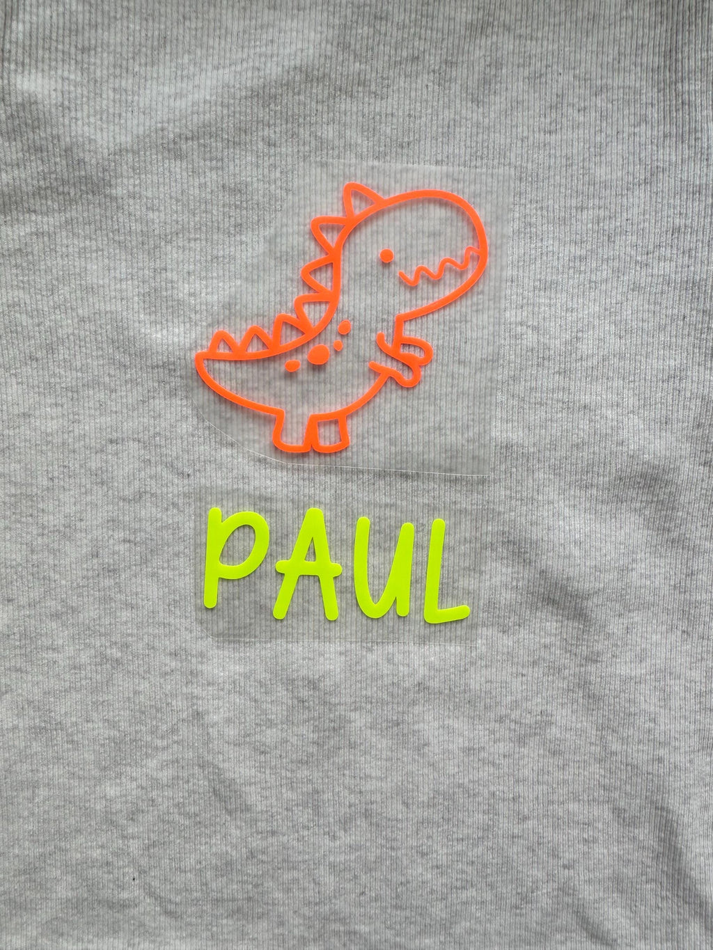 Bügelbilder Dino Set | Dinosaurier | Neonfarben | Dino Bügelbild | Dino Spuren | Kindergeburtstag | Namen zum aufbügeln | Dino Party