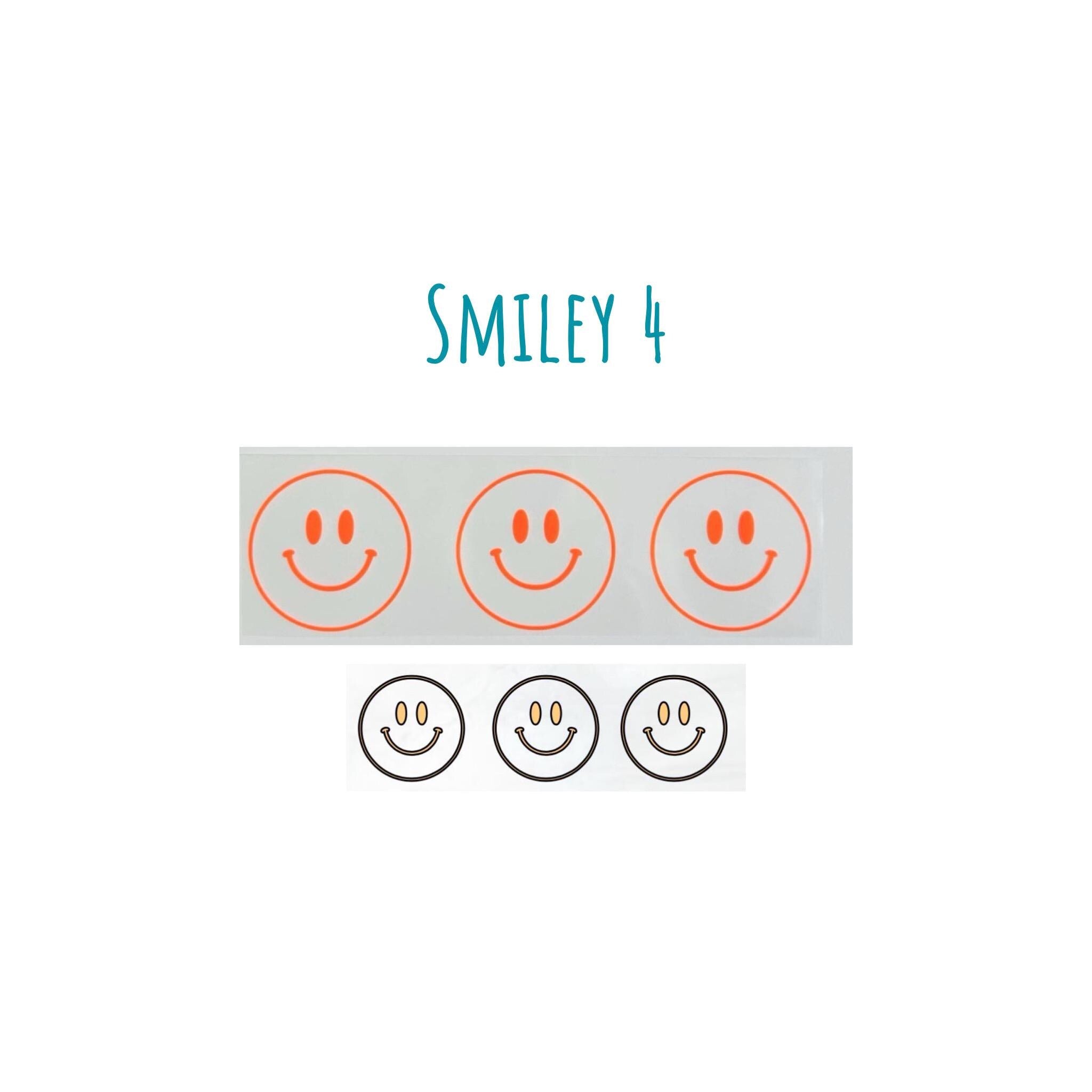 Bügelbilder SMILEY Neonfarben | Bügelbild | Bügelbilder Set | Wunschtext zum aufbügeln | verschiedene Farben | Smiley zum aufbügeln