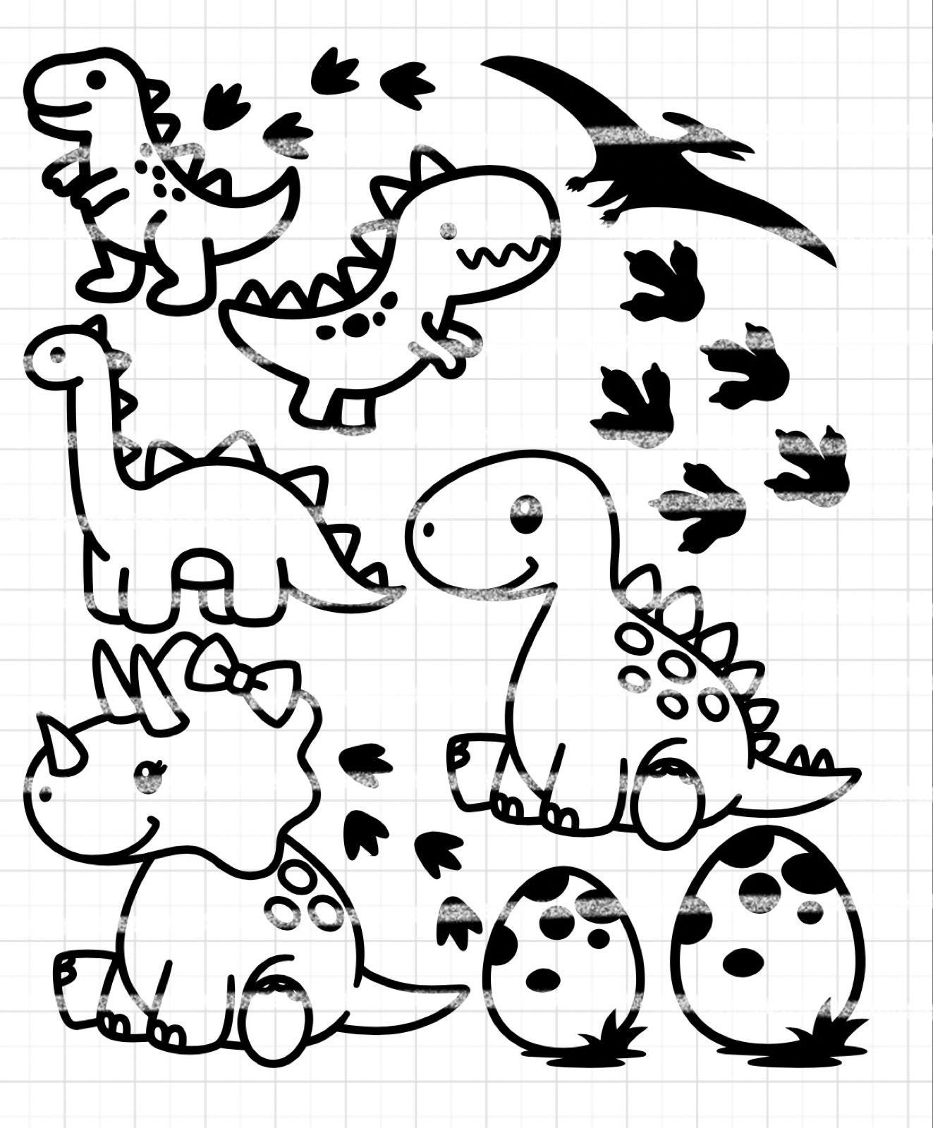 Bügelbilder Dino Set | Dinosaurier | Neonfarben | Dino Bügelbild | Dino Spuren | Kindergeburtstag | Namen zum aufbügeln | Dino Party