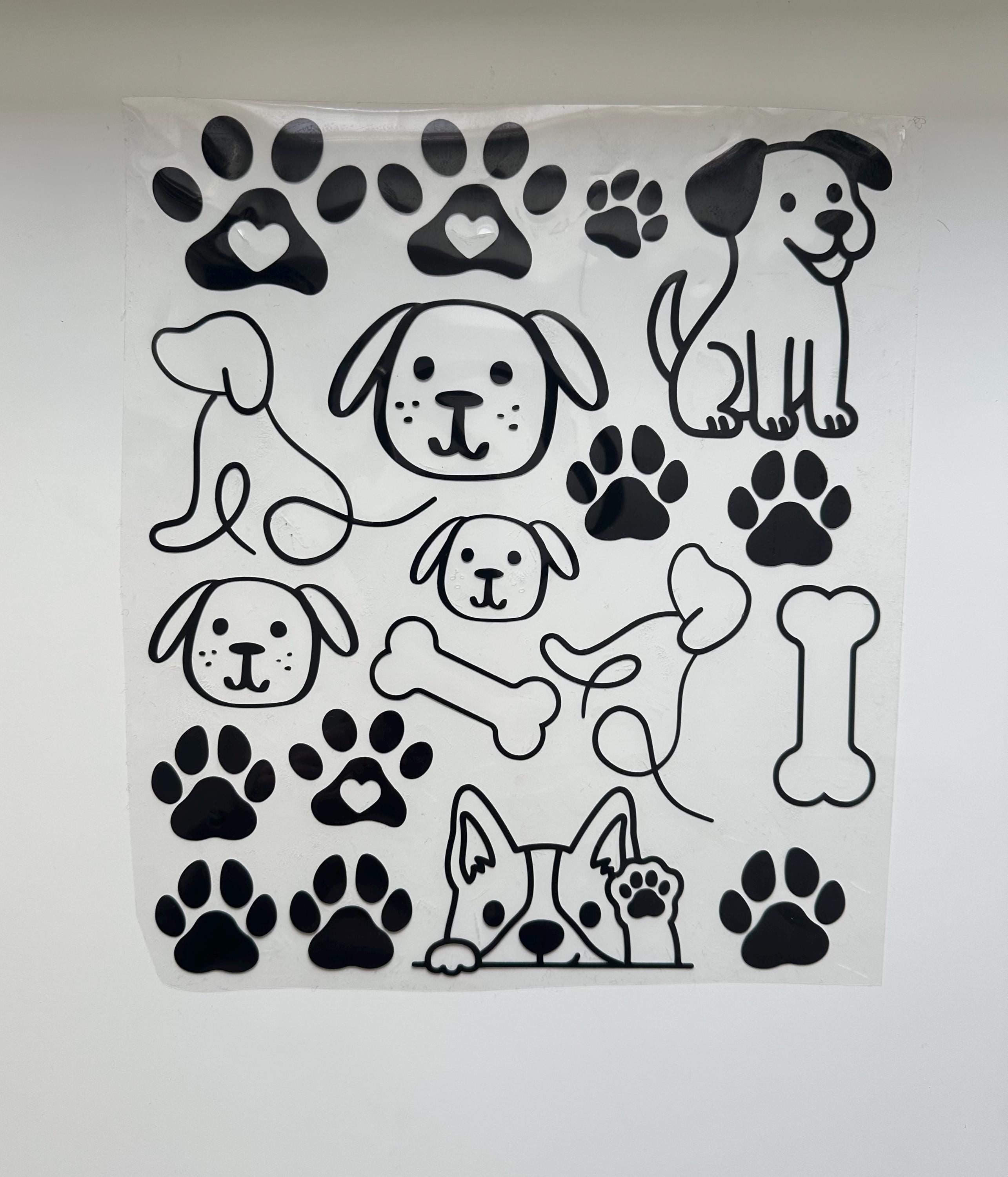 Bügelbilder Set Hunde | Hund | Neonfarben | Hund Bügelbild | Silouette | Dog Lover | Wunschtext / Namen zum aufbügeln | Pfote | Hundeknochen