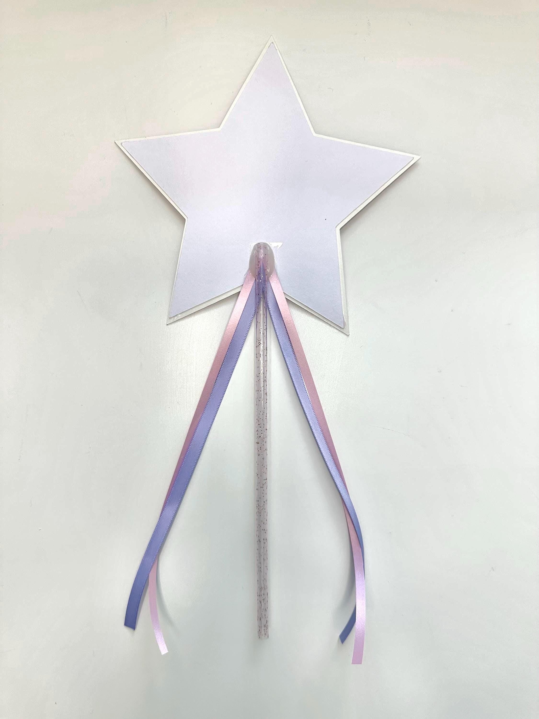 Einladungskarten | Zauberstab | Stern Einladungskarte | Glitzer Einladung | Kindergeburtstag | Prinzessin | Handgemachte Einladungskarten