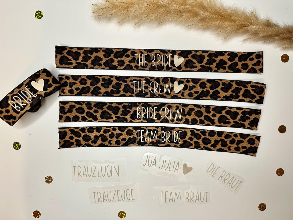 JGA Armband Leo | Braut | Bride | Bride Crew | Junggesellenabschied | Bachelor Party | Girls Trip | Leopardenmuster | Leo Beige