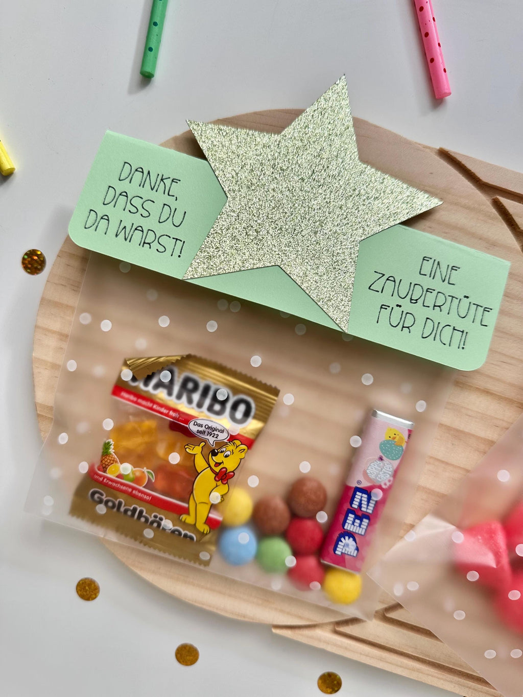 Mitgebseltüten | Goodie Bag | Kindergeburtstag | Süßigkeitentüte | Passend zu Zauberstab Einladung | Geschenktüte | Gastgeschenk für Kinder