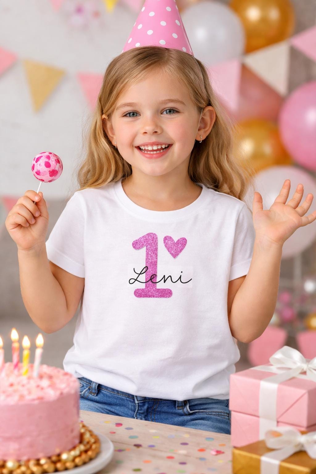 Bügelbild Geburtstag | Kindergeburtstag | Bügelbilder Kinder | Zahl mit Herz zum aufbügeln | Geburtstags Shirt | Erster Geburtstag |mit Name