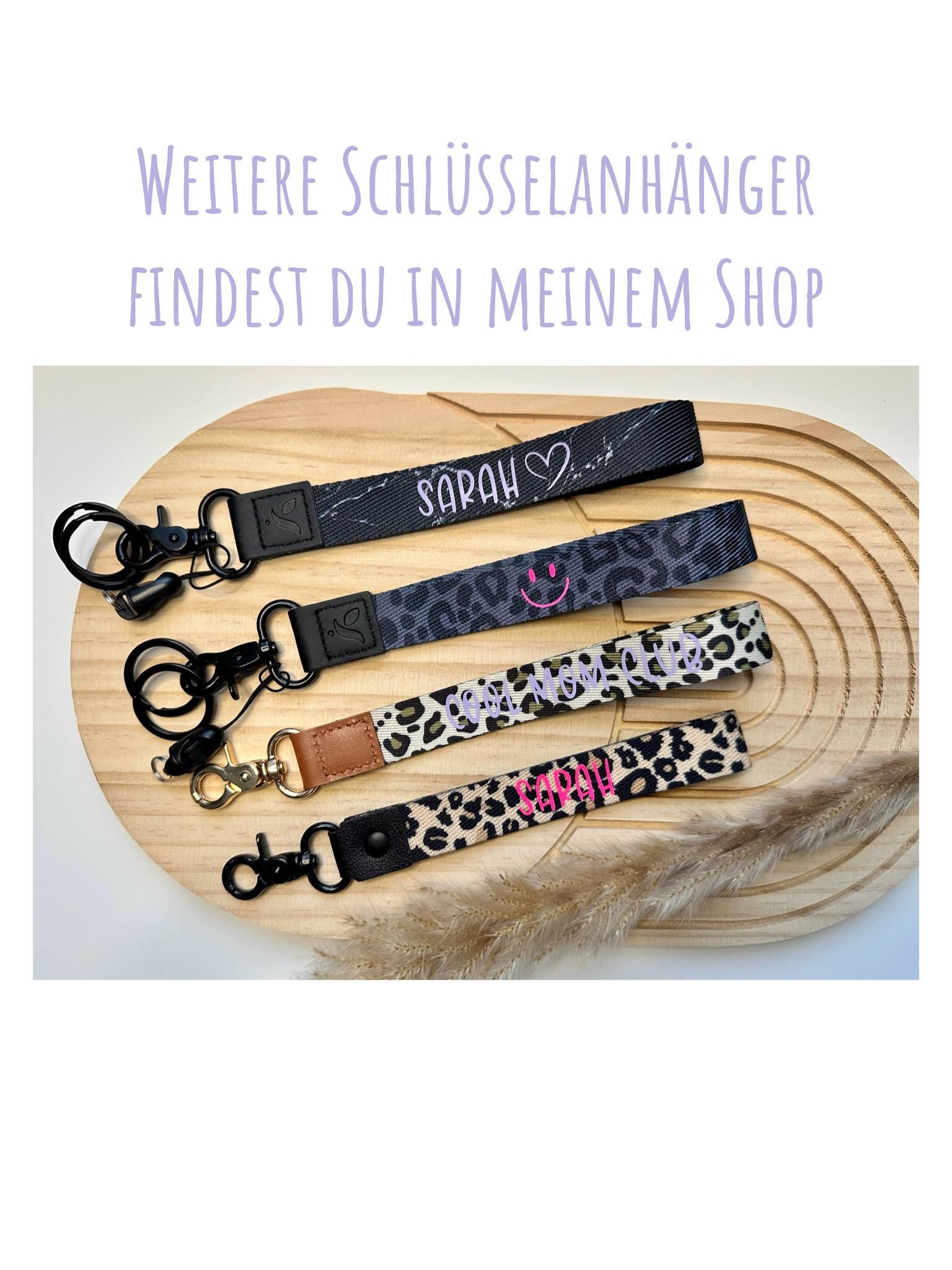 Schlüsselanhänger Leo weiß beige | personalisiert | Leo Print | Geschenk Hebamme, Erzieher, Abschied, Geburtstag | Geschenkidee | Muttertag