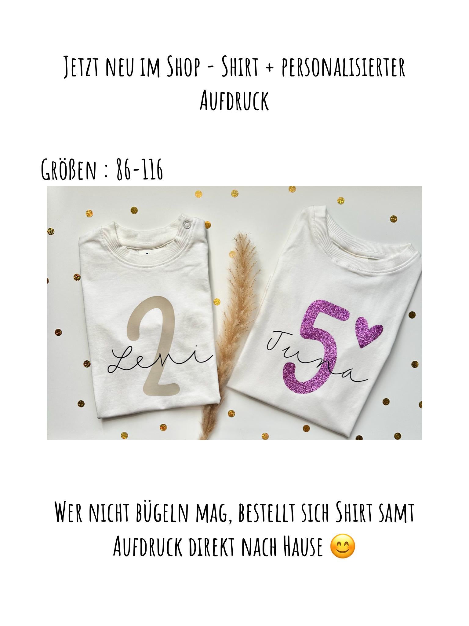Bügelbild Geburtstag | Kindergeburtstag | Plotterbild | Zahl zum aufbügeln | Geburtstags Shirt | Erster Geburtstag | Zahl und Name | beige