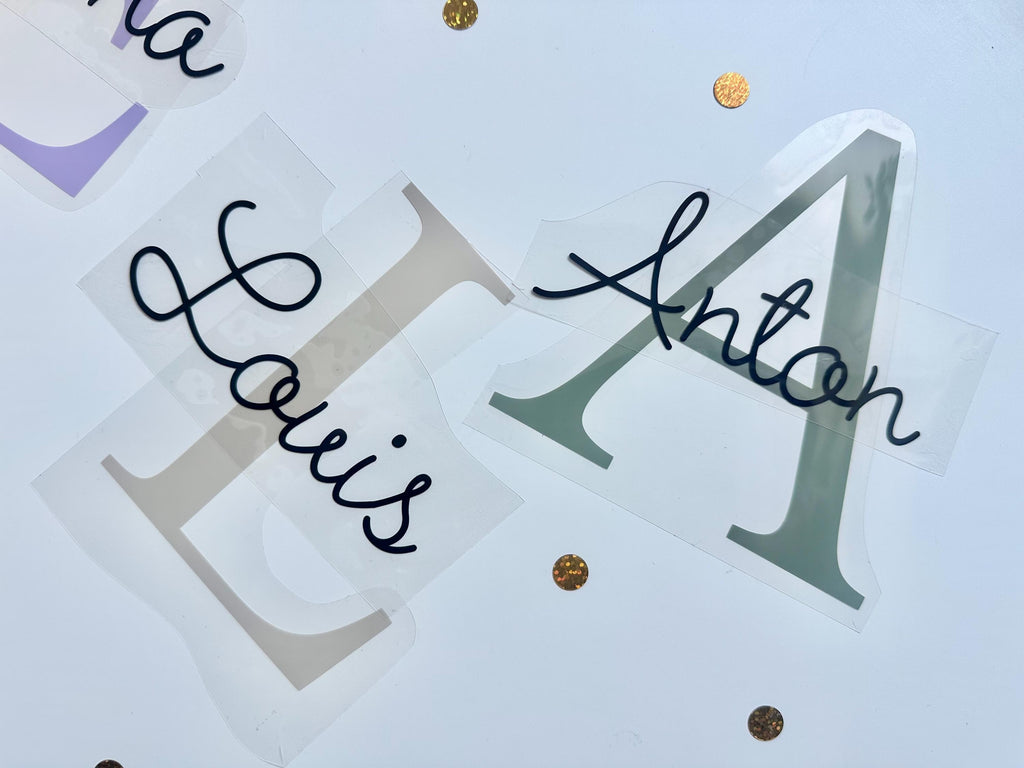 Bügelbild Geburtstag | Buchstabe und Name | zum aufbügeln | Geburtstags Shirt | 1.Geburtstag | Bügelbilder Kinder | personalisiert