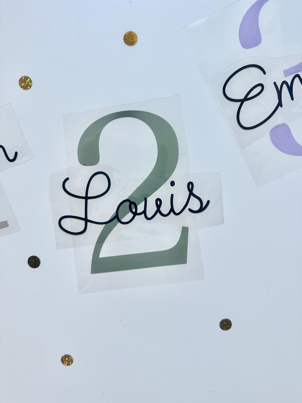 Bügelbild Geburtstag | Kindergeburtstag | Plotterbild | Zahl zum aufbügeln | Geburtstags Shirt | Erster Geburtstag | Zahl und Name | beige