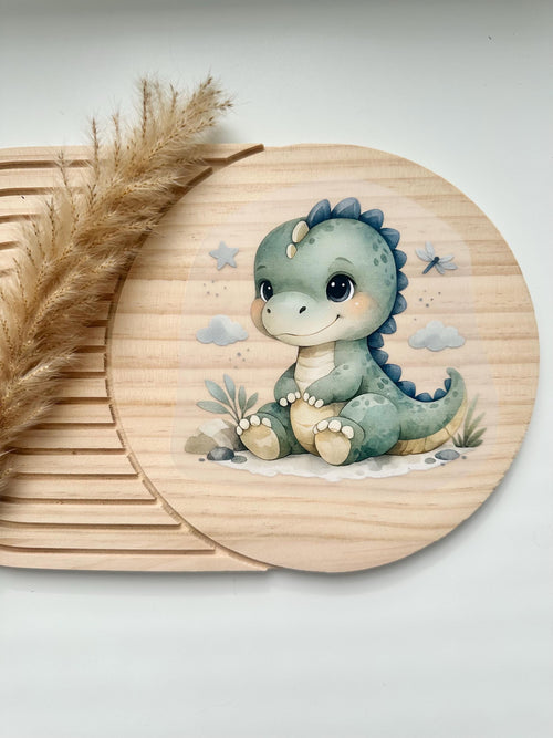 Bügelbild Dino Kinder | zum aufbügeln | Bügelpatch | personalisiert mit Name | Süßes Tier Motiv | Patches | Aquarell | Boho | Geschenkidee