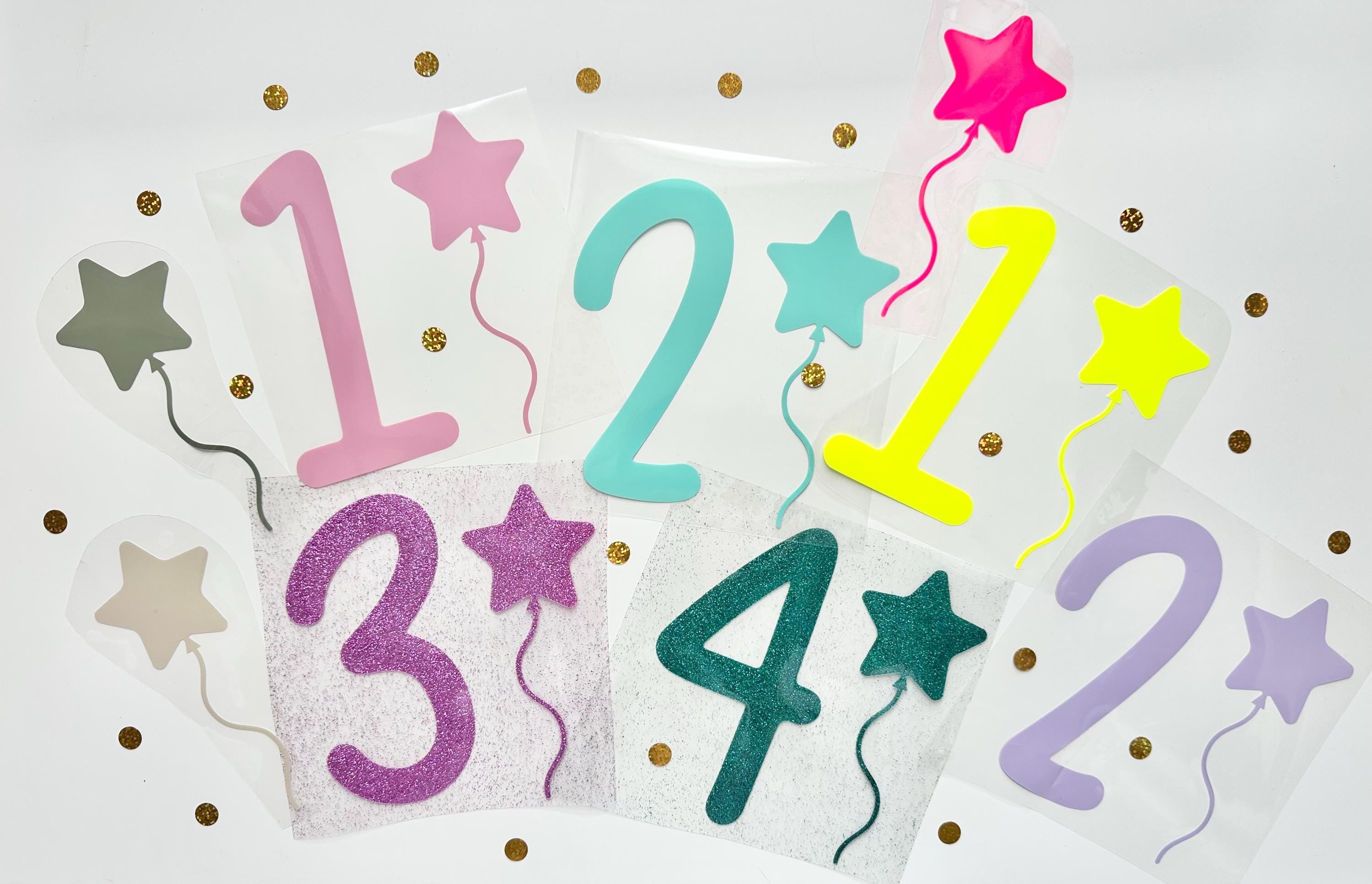 Bügelbild Zahl | Kindergeburtstag | Bügelbilder Kinder | Zahl zum aufbügeln | Geburtstags Shirt | Erster Geburtstag | Bügelzahl