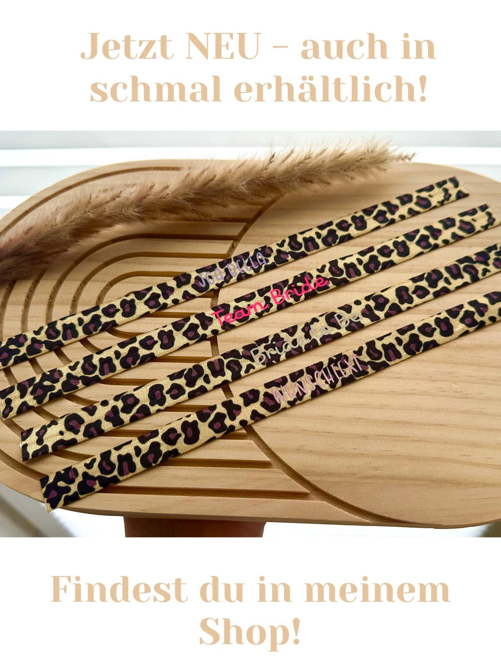 JGA Armband Leo | Braut | Bride | Bride Crew | Junggesellenabschied | JGA Accessoires | Girls Trip | Leopardenmuster | Neont Pink