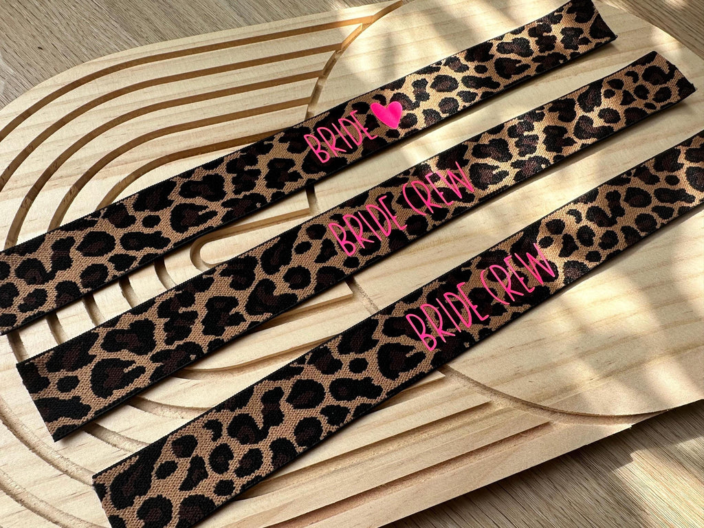 JGA Armband Leo | Braut | Bride | Bride Crew | Junggesellenabschied | JGA Accessoires | Girls Trip | Leopardenmuster | Neont Pink