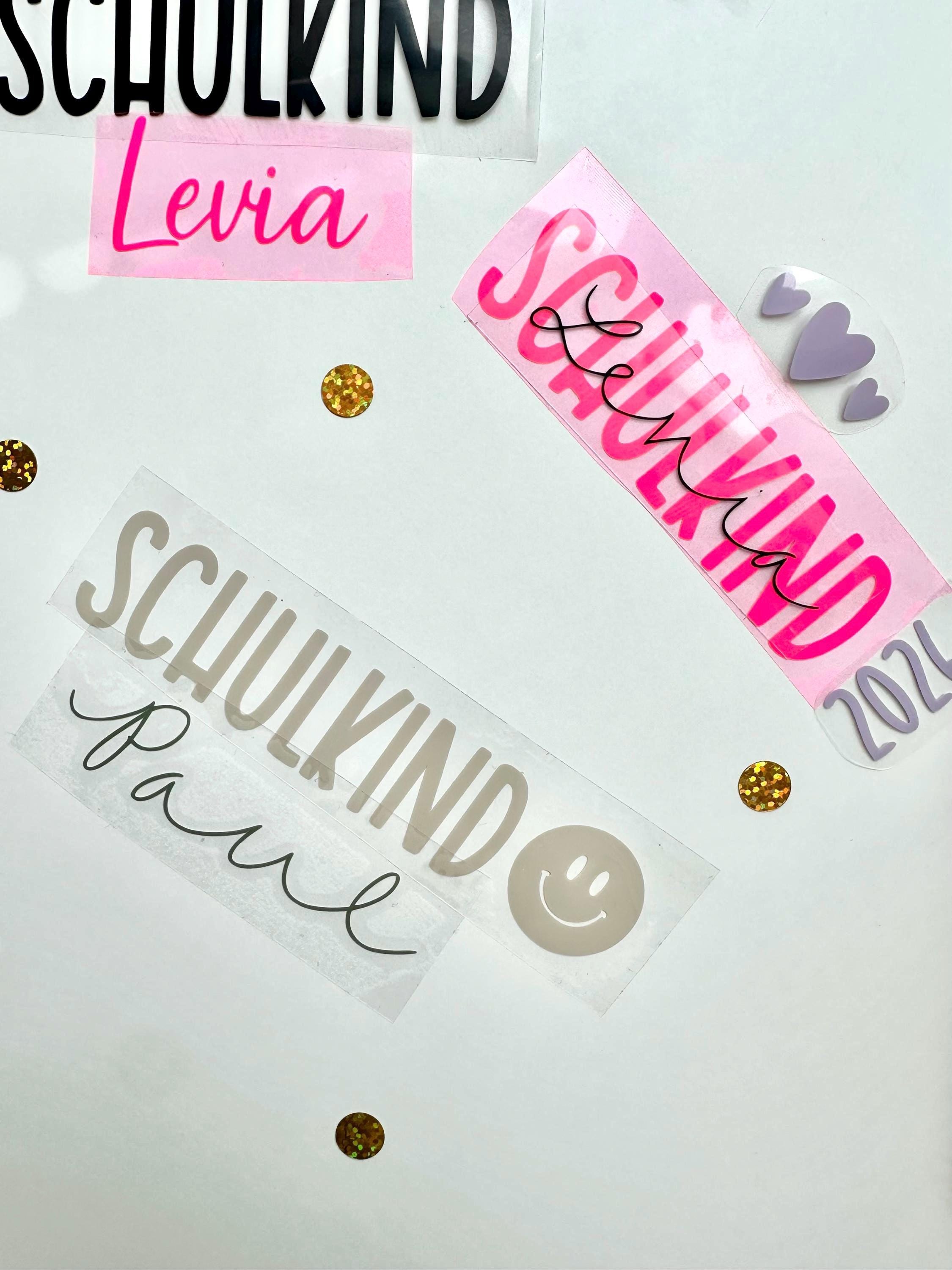 Bügelbild Schulkind | Schulanfang | Bügelbilder Kinder | zum aufbügeln | Schul Shirt | Erster Schultag | mit Name