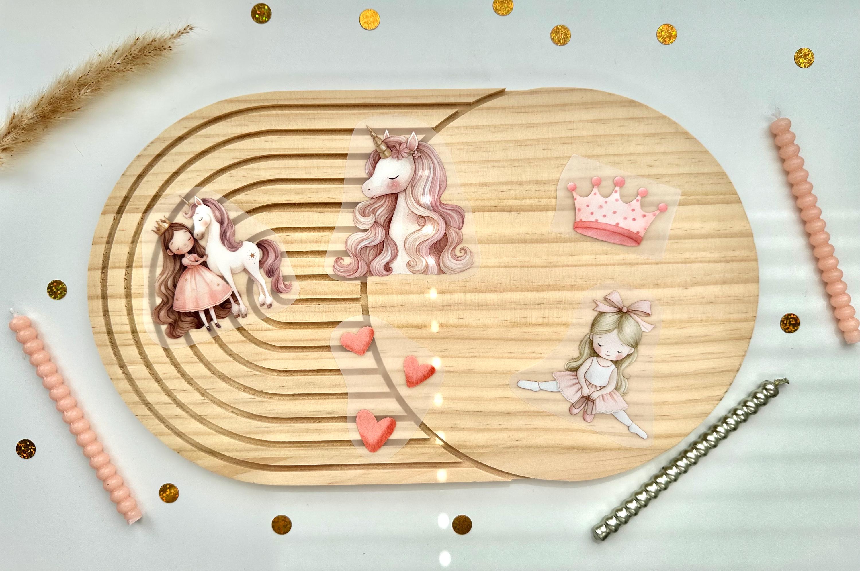 Bügelbild Einhorn | Prinzessin | Ballerina | Herzen | Krone | Mini Bügelbilder | Bügelbild Kinder | Bügelbild für Geburtstagsshirt | Patch