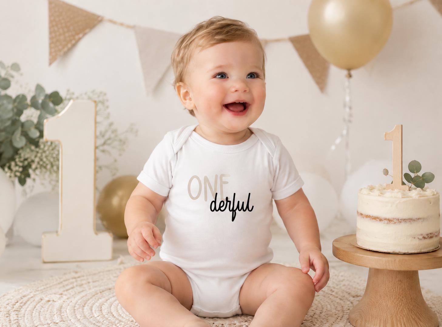 Bügelbild erster Geburtstag | Kindergeburtstag | Bügelbilder Kinder | ONE | 1. Geburtstag | Wonderful | Geburtstagsshirt | zum aufbügeln