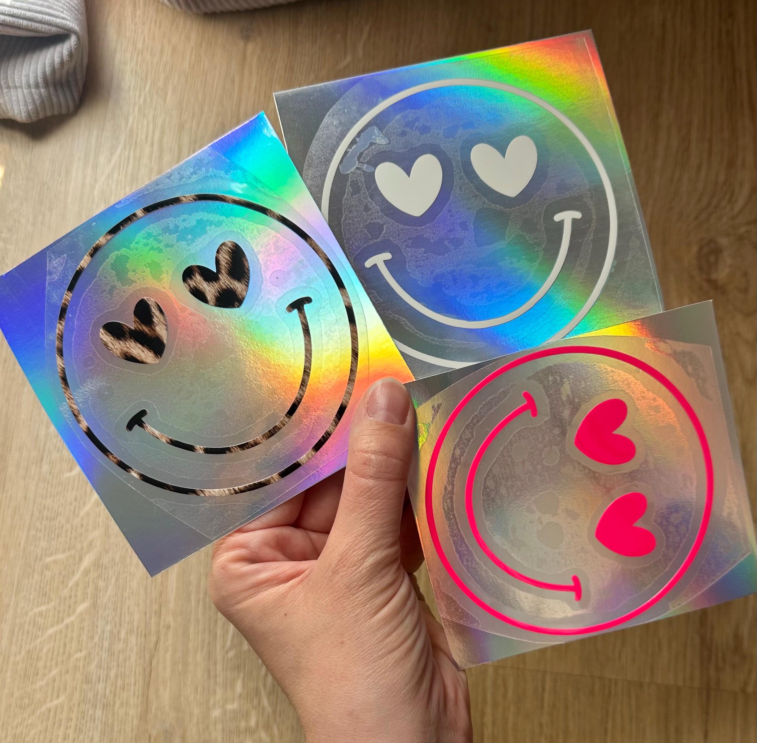 Bügelbilder SMILEY XXL | Neonfarben | verschiedene Größen | Smile | Bügelpatch | Smiley zum aufbügeln | Beige | Retro | Smiley Gesicht