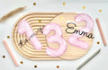 Bügelbild Geburtstag Rosa | Kindergeburtstag | Bügelbilder Kinder | Zahl mit Name zum aufbügeln | Geburtstags Shirt | Erster Geburtstag