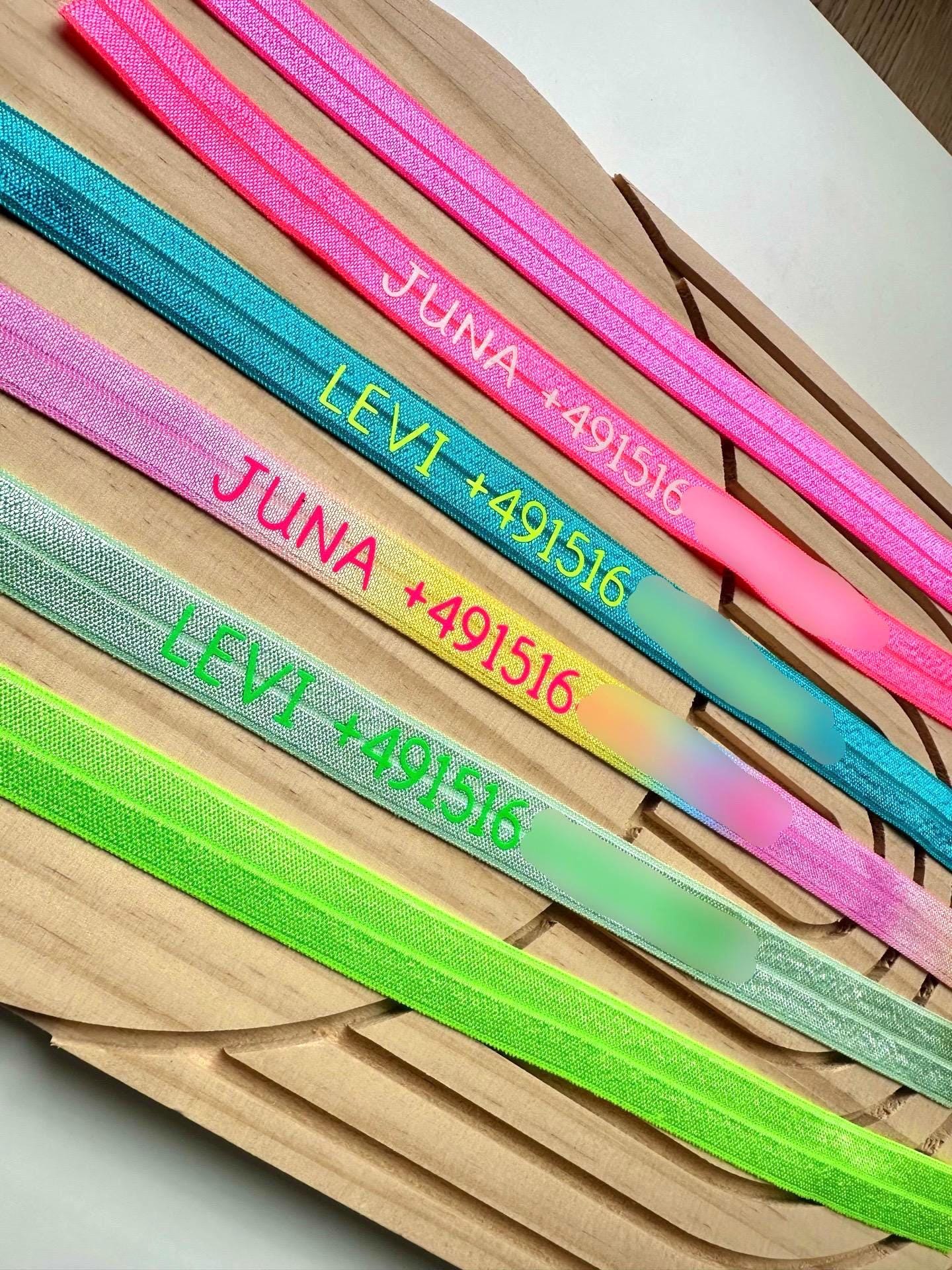Armband mit Telefonnummer | personalisiert | SOS Armband | Notfall Armband Kind | Armband mit Name | Handynummer | Urlaubsarmband | Kita