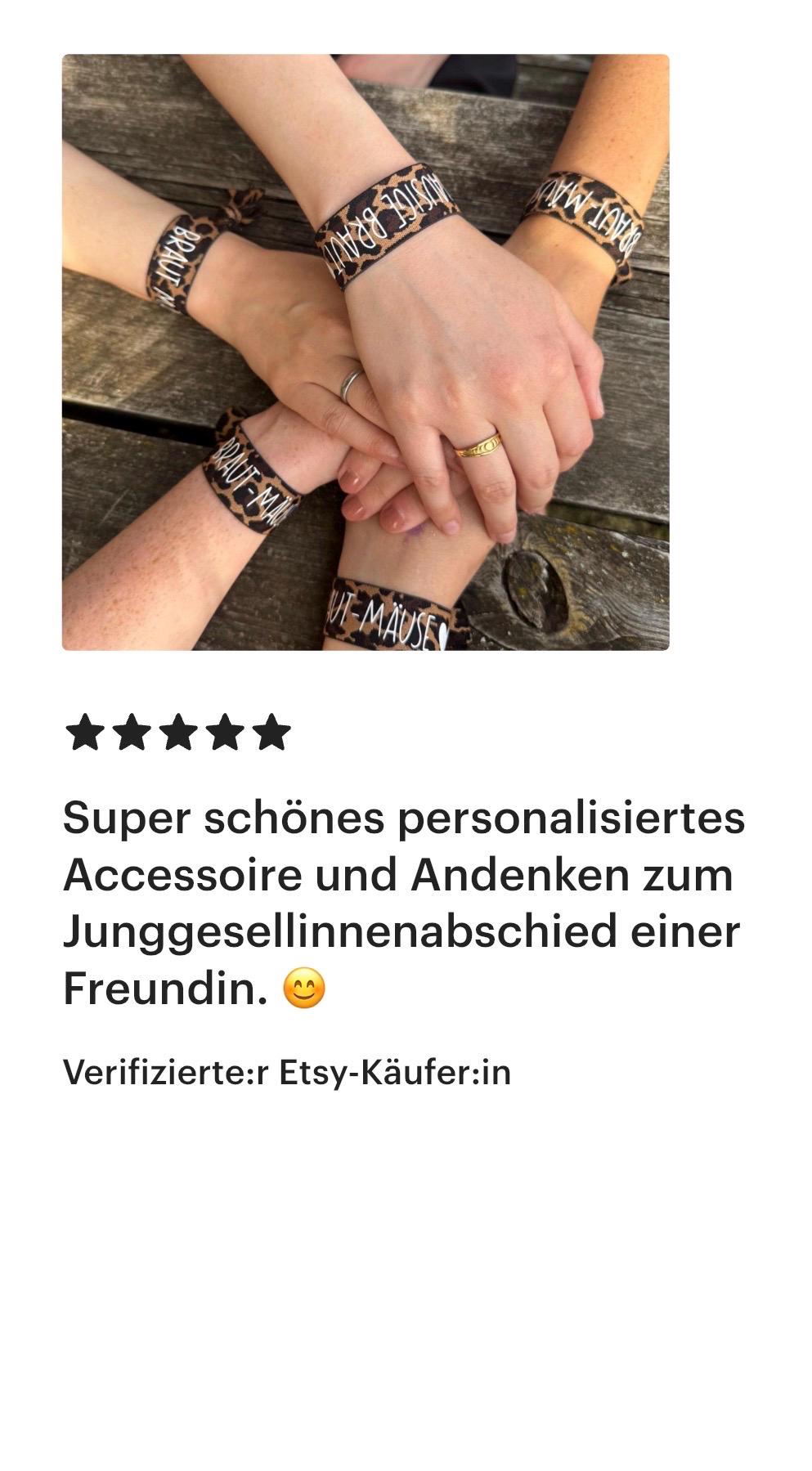 JGA Armband Leo | Braut | Bride | Bride Crew | Junggesellenabschied | Bachelor Party | Girls Trip | Leopardenmuster | Leo Beige