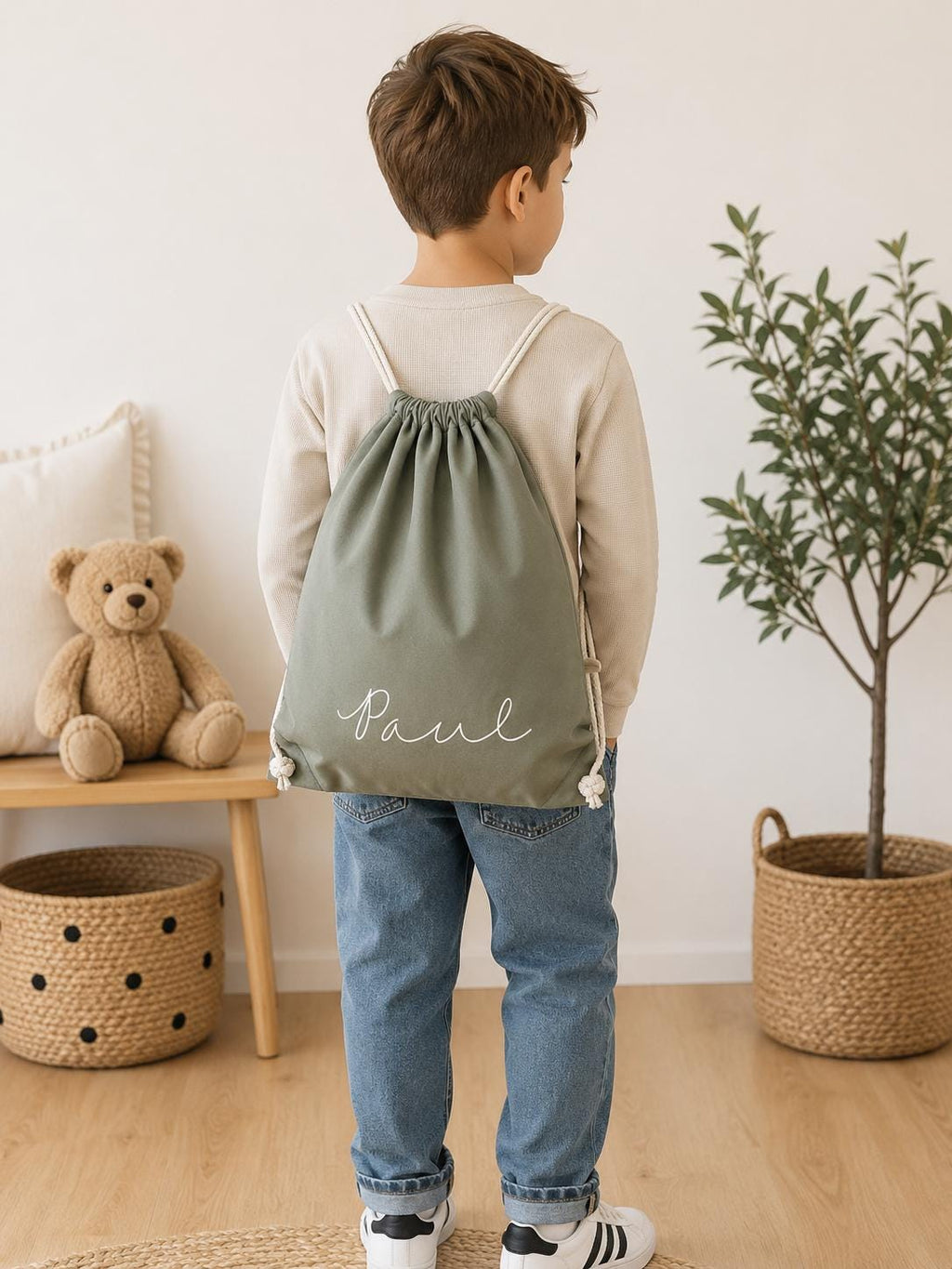 Turnbeutel mit Name | Kinder | personalisiert | Wechselsachen | Sportbeutel | Rucksack | Beutel mit Wunschtext | verschiedene Farben