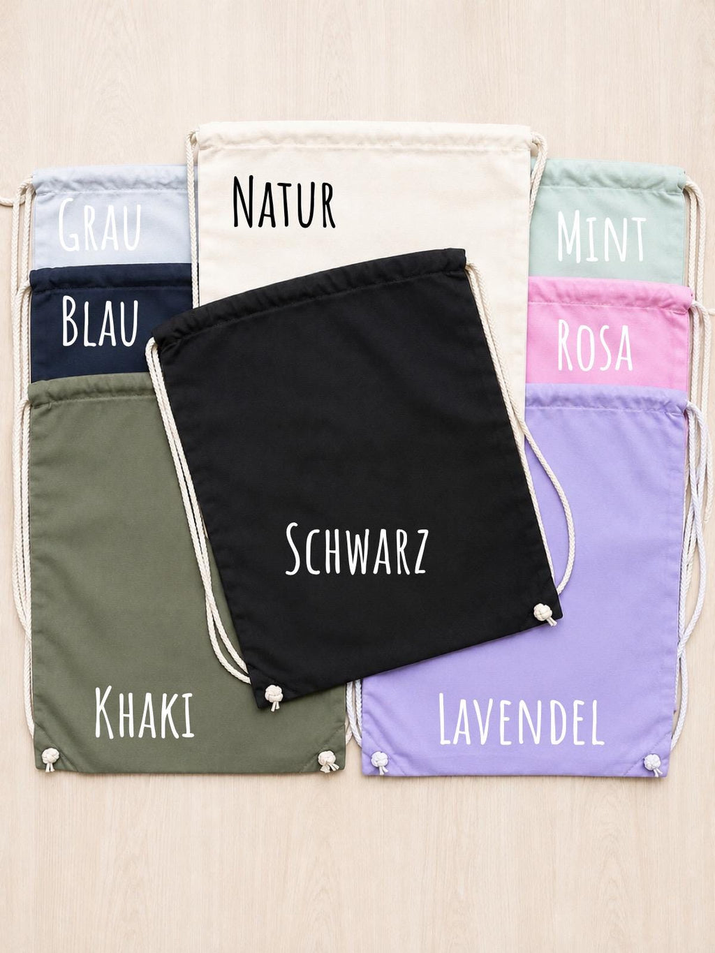 Turnbeutel mit Name | Kinder | personalisiert | Wechselsachen | Sportbeutel | Rucksack | Beutel mit Wunschtext | verschiedene Farben