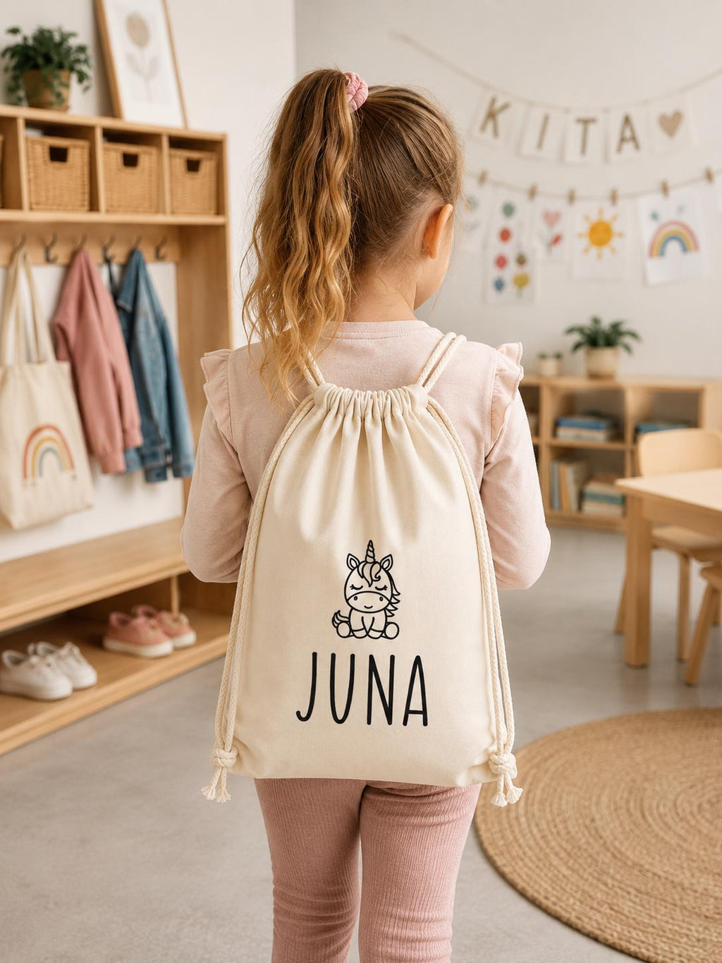 Turnbeutel mit Name | Kinder | personalisiert | Wechselsachen | Sportbeutel | Rucksack | Beutel mit Wunschtext | verschiedene Farben