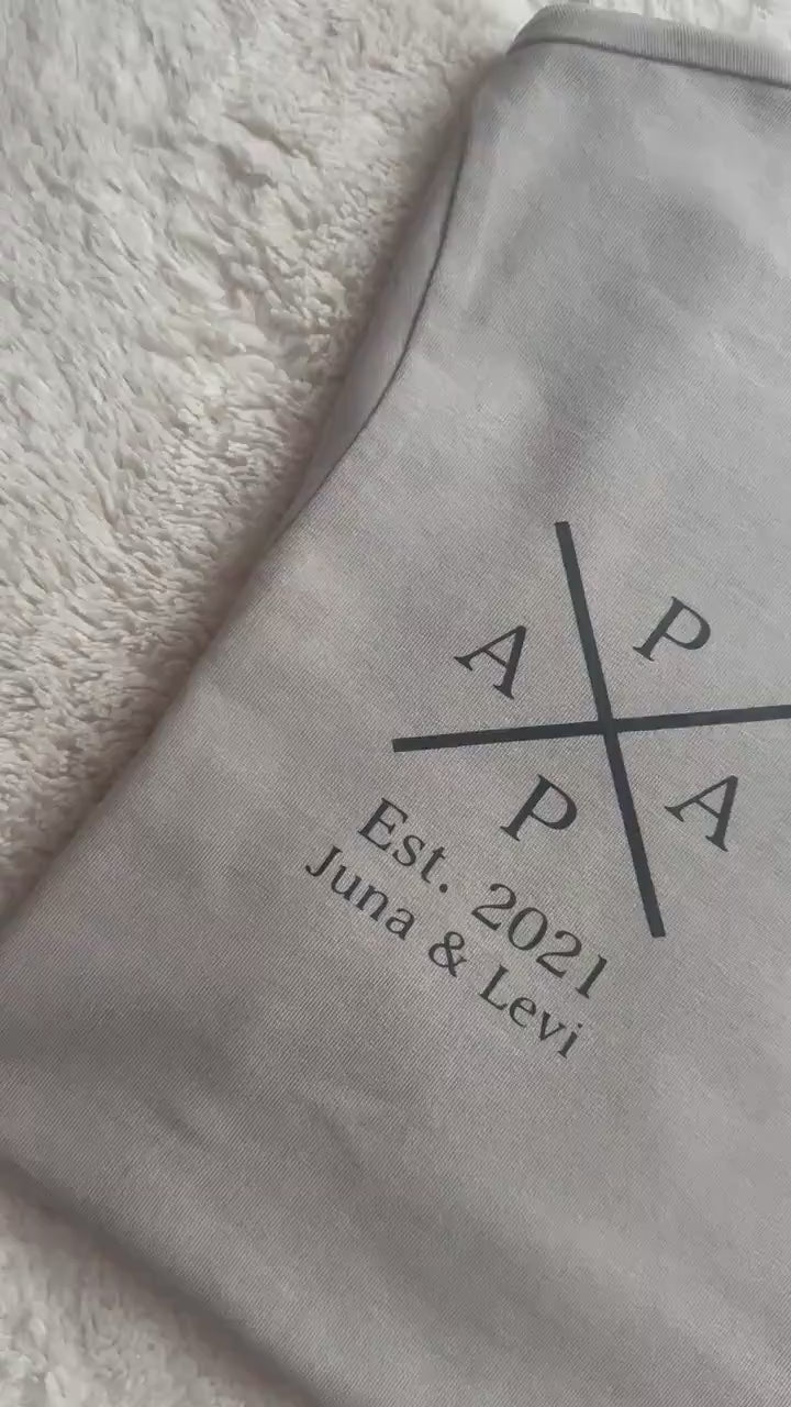 Bügelbild | Papa | Mama | Initialen | Geschenk DIY Shirt / Hoodie | Geschenk Vatertag Muttertag | Bügelbild Vater